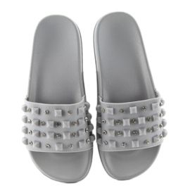 Pantuflas con tira de goma ts168-8 gris 1