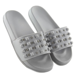 Pantuflas con tira de goma ts168-8 gris 2