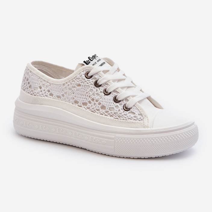 Zapatillas de Mujer con Cordones Lee Cooper LCW-23-44-1617 Blanco 2