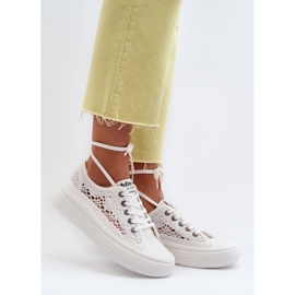 Zapatillas de Mujer con Cordones Lee Cooper LCW-23-44-1617 Blanco 3