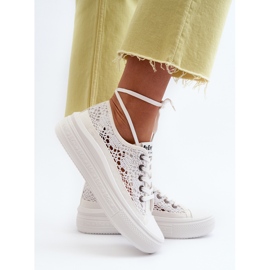 Zapatillas de Mujer con Cordones Lee Cooper LCW-23-44-1617 Blanco 7