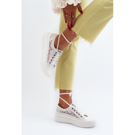Zapatillas de Mujer con Cordones Lee Cooper LCW-23-44-1617 Blanco 8