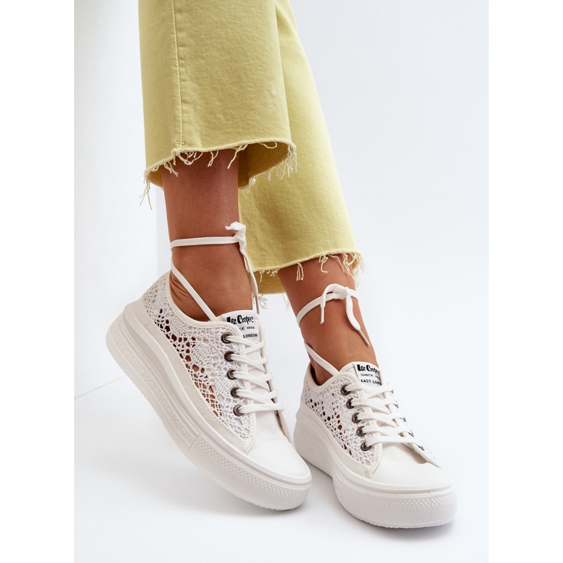 Zapatillas de Mujer con Cordones Lee Cooper LCW-23-44-1617 Blanco 1