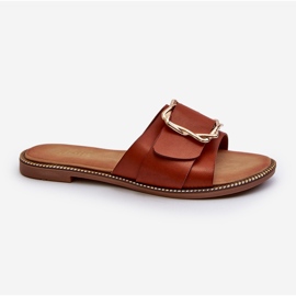 Chanclas de Mujer con Tira y Hebilla Camel Opahiri marrón 1