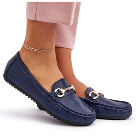 Mocasines Clásicos Mujer Piel Ecológica Azul Marino Demese 9