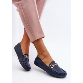 Mocasines Clásicos Mujer Piel Ecológica Azul Marino Demese 7