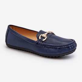 Mocasines Clásicos Mujer Piel Ecológica Azul Marino Demese 1