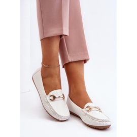 Mocasines Clásicos De Mujer En Piel Ecológica Blanco Demese 2 Mocasines Clásicos De Mujer En Piel Ecológica Blanco Demese 2