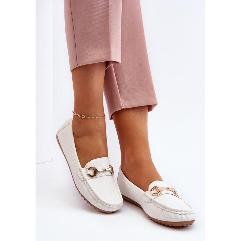 Mocasines Clásicos De Mujer En Piel Ecológica Blanco Demese 2 Mocasines Clásicos De Mujer En Piel Ecológica Blanco Demese 2