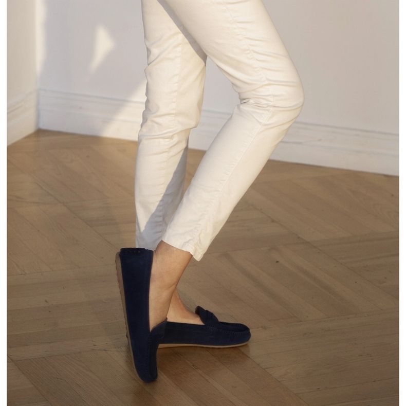 Marco Shoes Mocasines ante azul 1