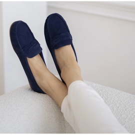 Marco Shoes Mocasines ante azul 2
