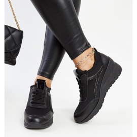 Deportivas cuña Hermina negras negro 1
