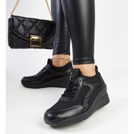 Deportivas cuña Hermina negras negro 2