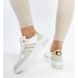 Zapatillas blancas y beige con plataforma Negisti. blanco 6