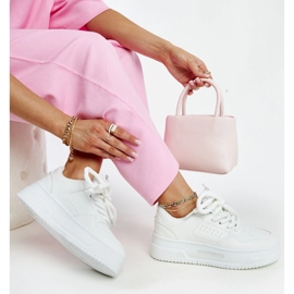 Zapatillas blancas con plataforma alta Lengyel. blanco 2