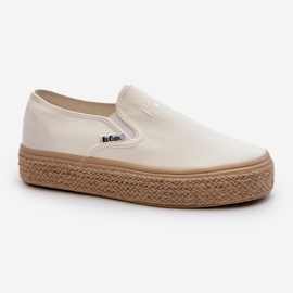 Zapatillas Slip-On Para Mujer Con Trenza Lee Cooper LCW-24-44-2430 blanco 1