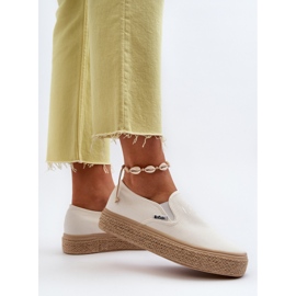 Zapatillas Slip-On Para Mujer Con Trenza Lee Cooper LCW-24-44-2430 blanco 5