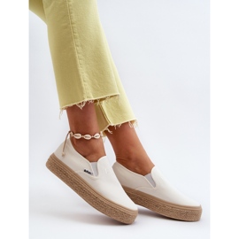 Zapatillas Slip-On Para Mujer Con Trenza Lee Cooper LCW-24-44-2430 blanco 7