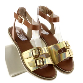 2015L-139-3W Sandalias holograma dorado 5