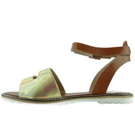2015L-139-3W Sandalias holograma dorado 1 2015L-139-3W Sandalias holograma dorado 1