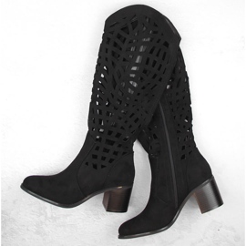 Botas de mujer caladas negras Jezzi RMR2337-6 negro 1 Botas de mujer caladas negras Jezzi RMR2337-6 negro 1