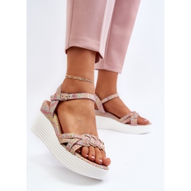 Sandalias de cuña multicolor Esinna 4