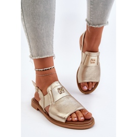 Zazoo 40385 Sandalias Mujer Piel Dorado 4