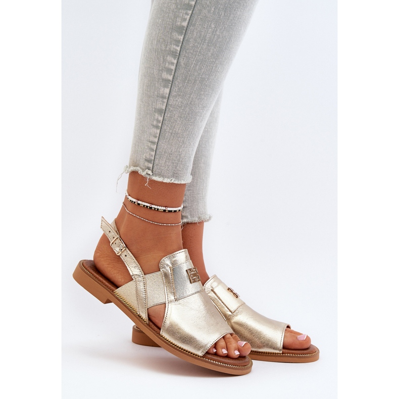 Zazoo 40385 Sandalias Mujer Piel Dorado 2