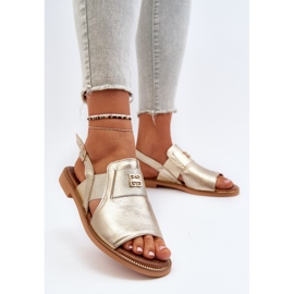 Zazoo 40385 Sandalias Mujer Piel Dorado 3