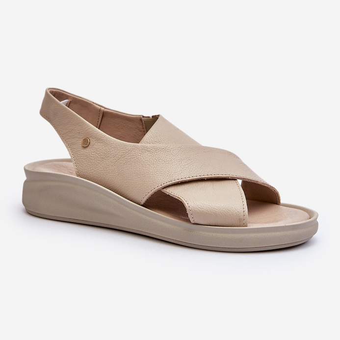 Zazoo 40392 Sandalias Mujer Piel, Beige 1