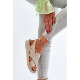 Zazoo 40392 Sandalias Mujer Piel, Beige 6