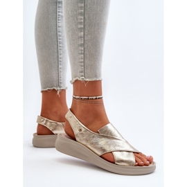 Zazoo 40392 Sandalias Mujer Piel Dorado 8
