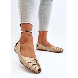 Zazoo 10009 Bailarinas Cómodas Mujer Piel, Beige 3