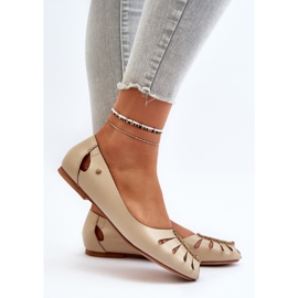 Zazoo 10009 Bailarinas Cómodas Mujer Piel, Beige 6
