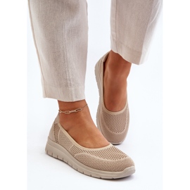 Bailarinas Aviaba Beige Con Plataforma Y Cuña 4