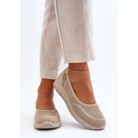 Bailarinas Aviaba Beige Con Plataforma Y Cuña 8