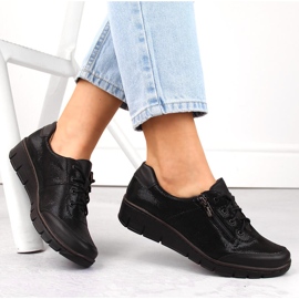 Zapatos piel brillo negro Helios 334 3