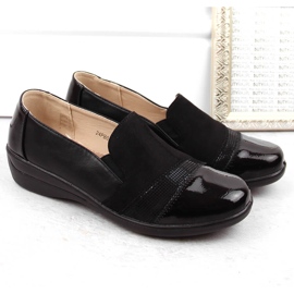 News Zapatos cómodos sin cordones para mujer, negro Unisoft 2