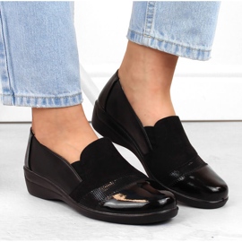 News Zapatos cómodos sin cordones para mujer, negro Unisoft 6