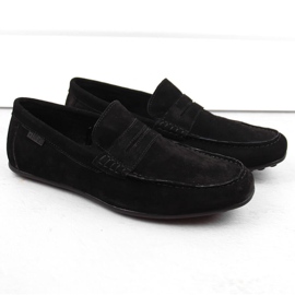 Zapatos de piel ante, mocasines negros para hombre Big Star NN174224 2