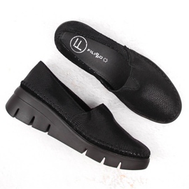 Zapatos cuña slip-on piel negro brillante Filippo DP6161 4