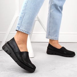 Zapatos cuña slip-on piel negro brillante Filippo DP6161 5