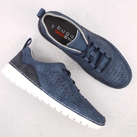 Deportivas cómodas caladas para hombre, azul oscuro Bugatti NN153319 4