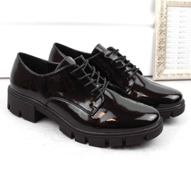 M. DASZYŃSKI Zapatos oxford mujer charol negro M.Daszyński MR23119-5 2