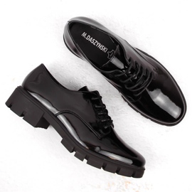 M. DASZYŃSKI Zapatos oxford mujer charol negro M.Daszyński MR23119-5 3