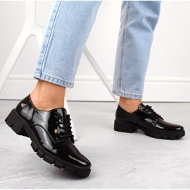 M. DASZYŃSKI Zapatos oxford mujer charol negro M.Daszyński MR23119-5 4