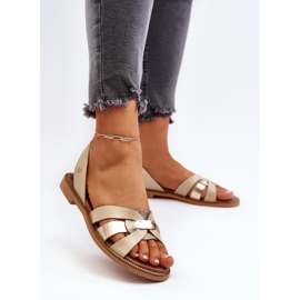 Zazoo 40382 Sandalias Mujer Piel, Beige 5