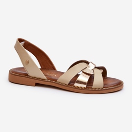 Zazoo 40382 Sandalias Mujer Piel, Beige 3