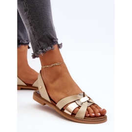 Zazoo 40382 Sandalias Mujer Piel, Beige 7