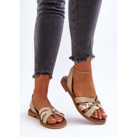 Zazoo 40382 Sandalias Mujer Piel, Beige 8